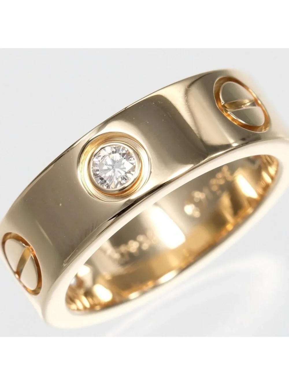 Cartier Love Classic Model 18k Yellow Gold Diamond Ring